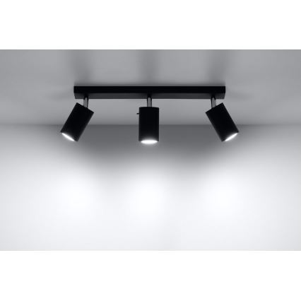 Spotlight RING 3 3xGU10/10W/230V svart