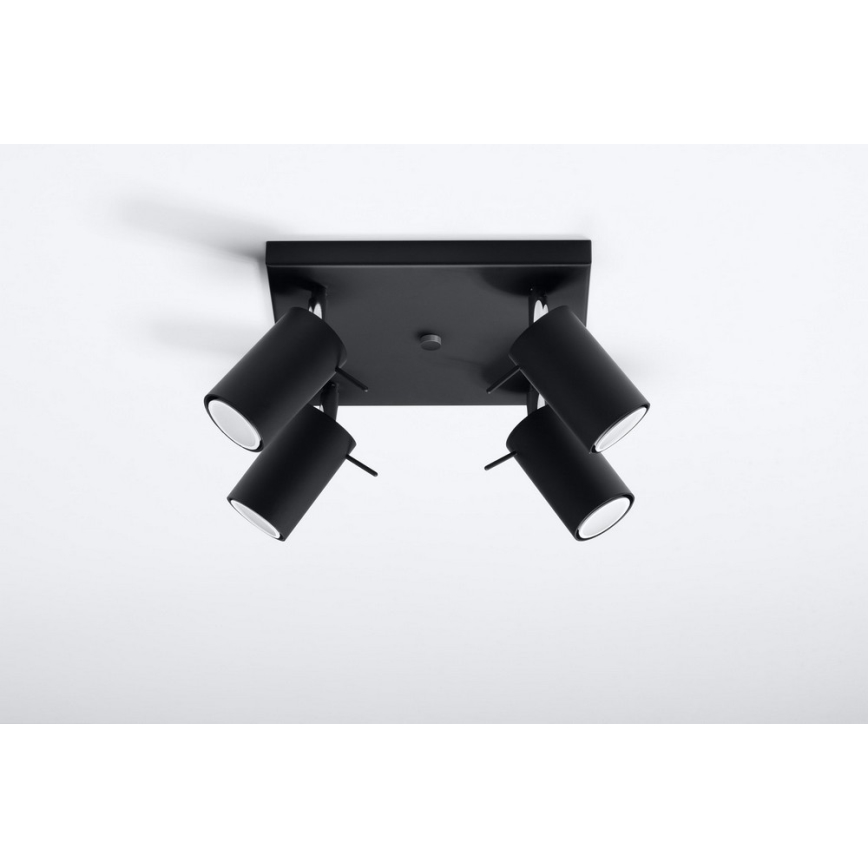 Spotlight RING 4 4xGU10/10W/230V svart