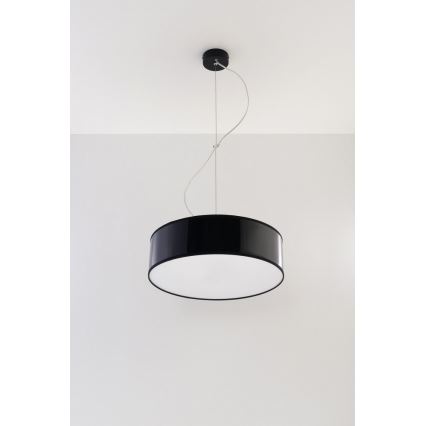 Sollux SL.0115 - Ljuskrona med snöre ARENA 35 2xE27/60W/230V svart