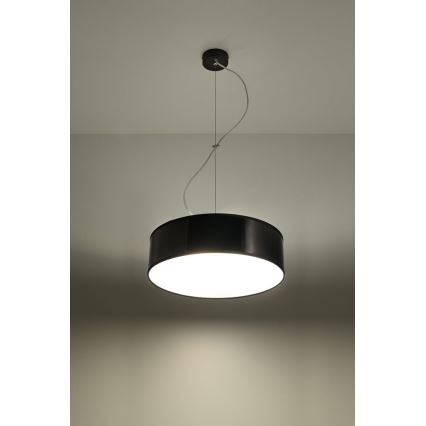 Sollux SL.0115 - Ljuskrona med snöre ARENA 35 2xE27/60W/230V svart