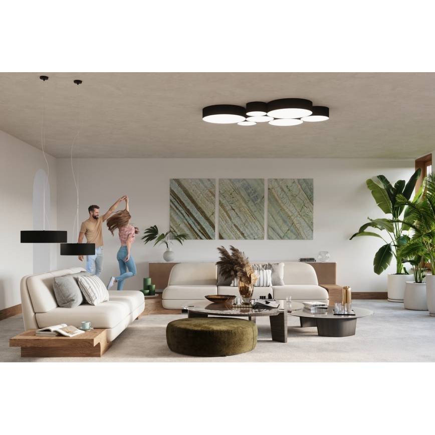 Sollux SL.0118 - Ljuskrona med snöre ARENA 45 3xE27/60W/230V svart