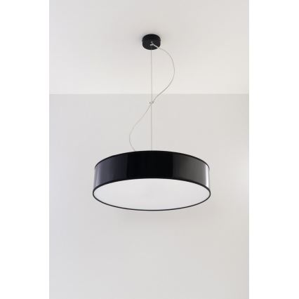 Sollux SL.0118 - Ljuskrona med snöre ARENA 45 3xE27/60W/230V svart