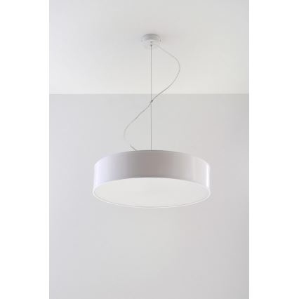 Sollux SL.0120 - Ljuskrona med snöre ARENA 45 3xE27/60W/230V vit