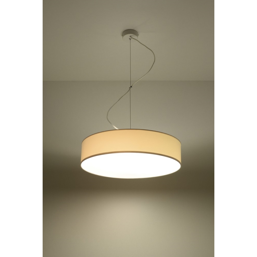 Sollux SL.0120 - Ljuskrona med snöre ARENA 45 3xE27/60W/230V vit