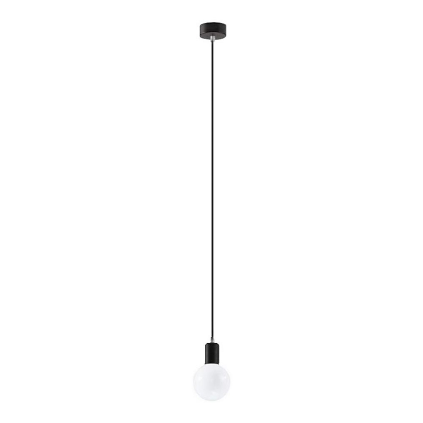 Sollux SL.0152 - Ljuskrona med snöre EDISON 1xE27/60W/230V svart