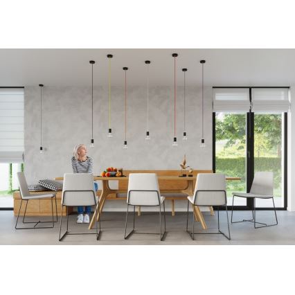 Sollux SL.0152 - Ljuskrona med snöre EDISON 1xE27/60W/230V svart