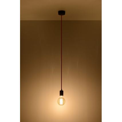 Sollux SL.0152 - Ljuskrona med snöre EDISON 1xE27/60W/230V svart