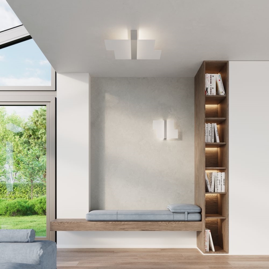 Vägglampa MASSIMO 2xG9/40W/230V vit/skinande krom