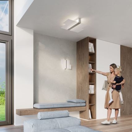 Vägglampa MASSIMO 2xG9/40W/230V vit/skinande krom
