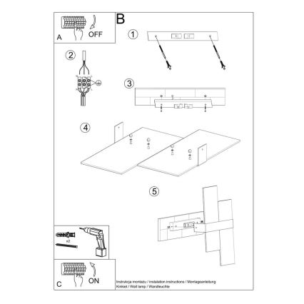 Vägglampa MASSIMO 2xG9/40W/230V vit/skinande krom