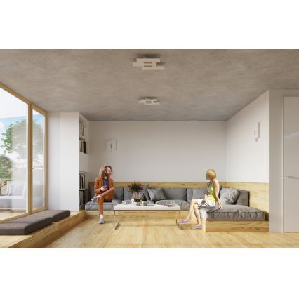 Vägglampa FABIANO 2xE27/60W/230V vit/skinande krom