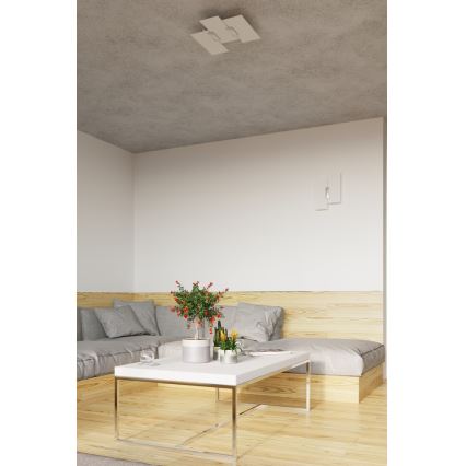 Vägglampa FABIANO 2xE27/60W/230V vit/skinande krom