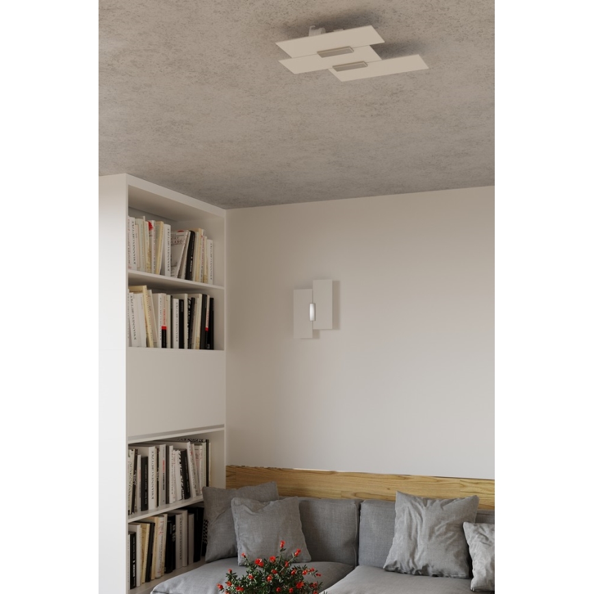 Vägglampa FABIANO 2xE27/60W/230V vit/skinande krom