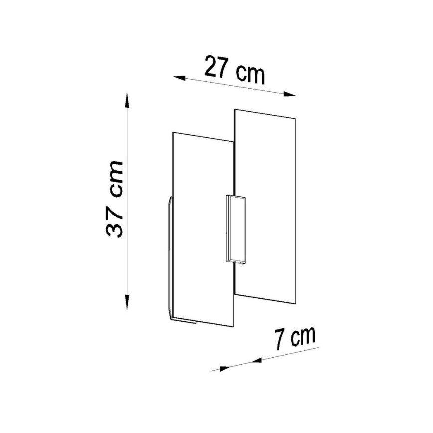 Vägglampa FABIANO 2xE27/60W/230V vit/skinande krom