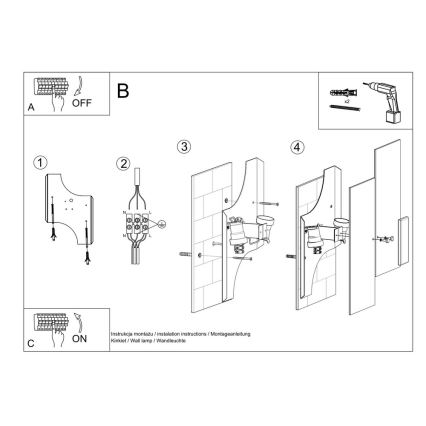 Vägglampa FABIANO 2xE27/60W/230V vit/skinande krom