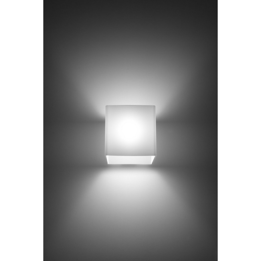 Väggspotlight RICO 1xG9/40W/230V glas/vit