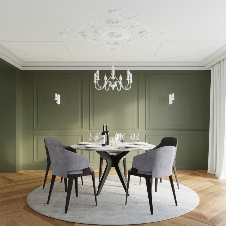 Sollux SL.0215 - Ljuskrona med kedja MINERWA 7 7xE14/40W/230V vit