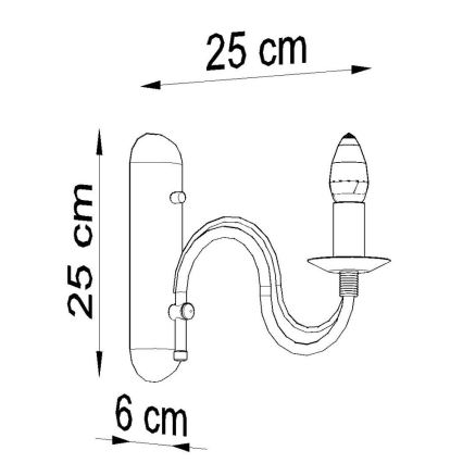 Sollux SL.0216 - Väggbelysning MINERWA 1xE14/40W/230V vit