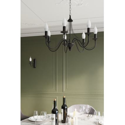 Sollux SL.0220 - Väggbelysning MINERWA 1xE14/40W/230V svart