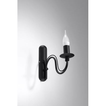 Sollux SL.0220 - Väggbelysning MINERWA 1xE14/40W/230V svart