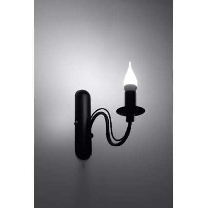 Sollux SL.0220 - Väggbelysning MINERWA 1xE14/40W/230V svart