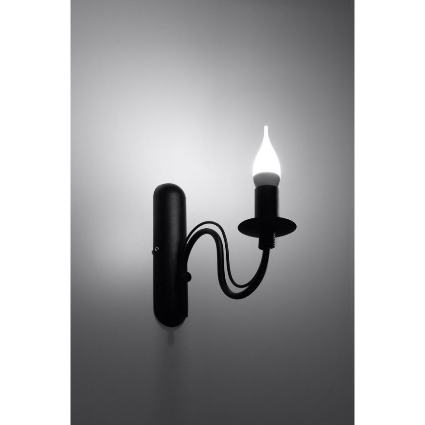 Sollux SL.0220 - Väggbelysning MINERWA 1xE14/40W/230V svart