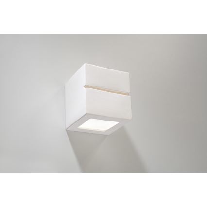 Sollux SL.0230 - Väggbelysning LEO LINE 1xE27/60W/230V vit
