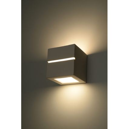 Sollux SL.0230 - Väggbelysning LEO LINE 1xE27/60W/230V vit