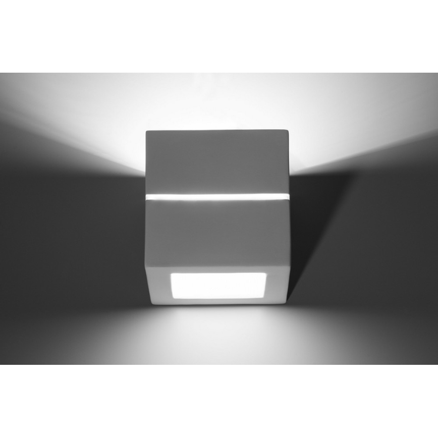 Sollux SL.0230 - Väggbelysning LEO LINE 1xE27/60W/230V vit