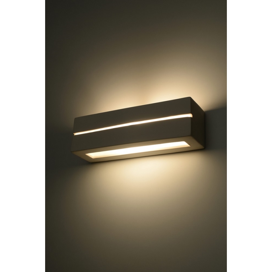 Sollux SL.0231 - Väggbelysning VEGA LINE 1xE27/60W/230V vit