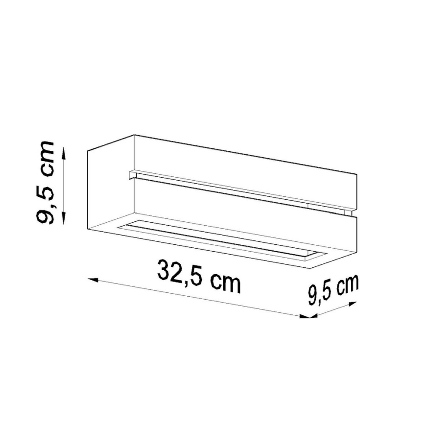Sollux SL.0231 - Väggbelysning VEGA LINE 1xE27/60W/230V vit