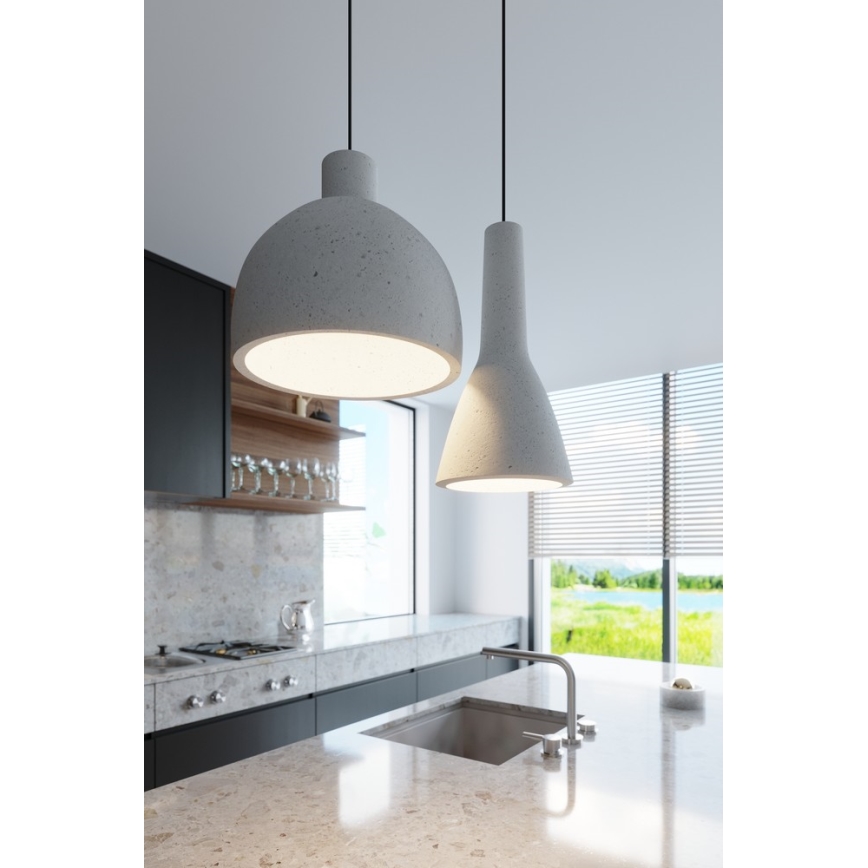 Taklampa på kabel DAMASO 1xE27/60W/230V betong