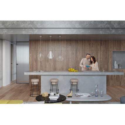Sollux SL.0297 - Ljuskrona med snöre DEMI 1xE27/60W/230V vit