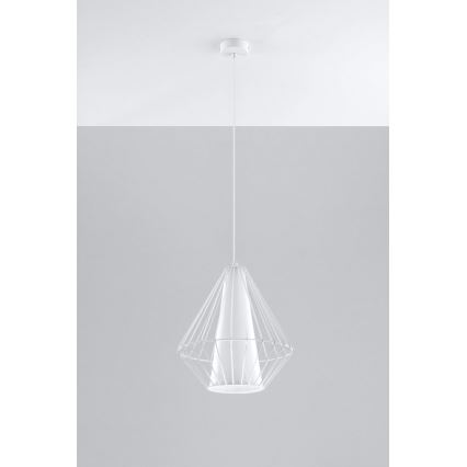 Sollux SL.0297 - Ljuskrona med snöre DEMI 1xE27/60W/230V vit