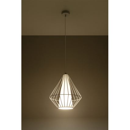 Sollux SL.0297 - Ljuskrona med snöre DEMI 1xE27/60W/230V vit
