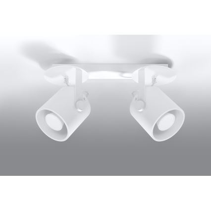 Sollux SL.0312 - Spotlight LAPINK 2 2xGU10/40W/230V vit