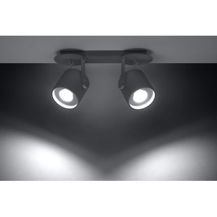 Sollux SL.0316 - Spotlight LAPINK 2 2xGU10/40W/230V grå