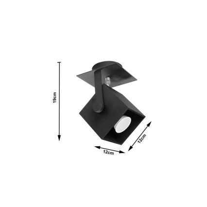 Sollux SL.0319 - Spotlight CEDRA 1 1xGU10/40W/230V svart