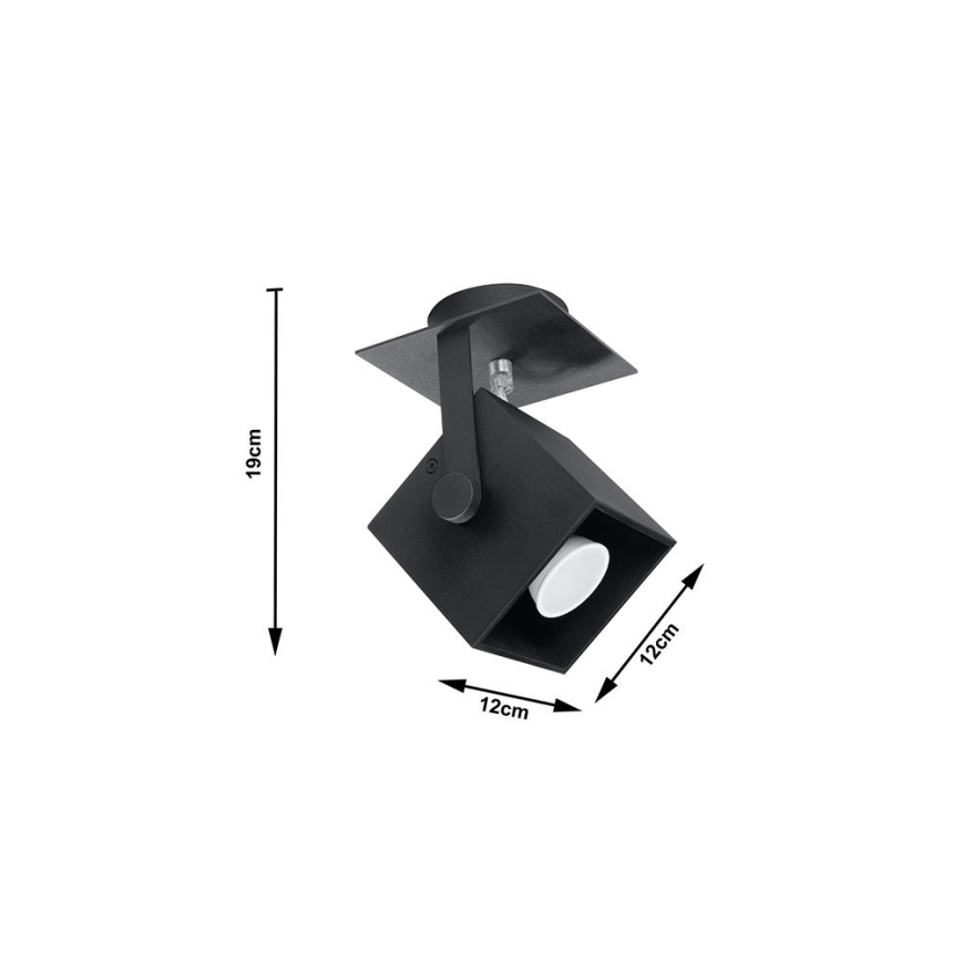 Sollux SL.0319 - Spotlight CEDRA 1 1xGU10/40W/230V svart