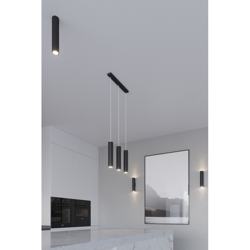 Vägglampa LAGOS 2 2xGU10/10W/230V svart