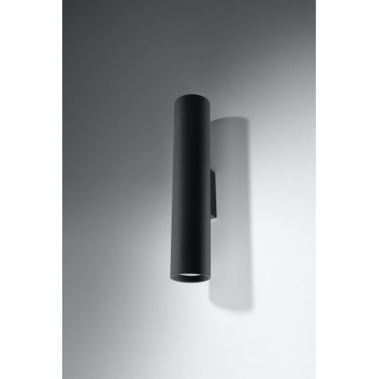 Vägglampa LAGOS 2 2xGU10/10W/230V svart