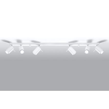 Spotlight RING 6L 6xGU10/10W/230V vit
