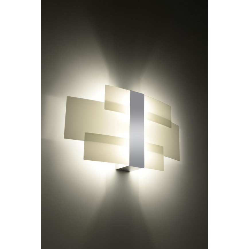 Vägglampa CELIA 2xG9/40W/230V skinande krom/vit