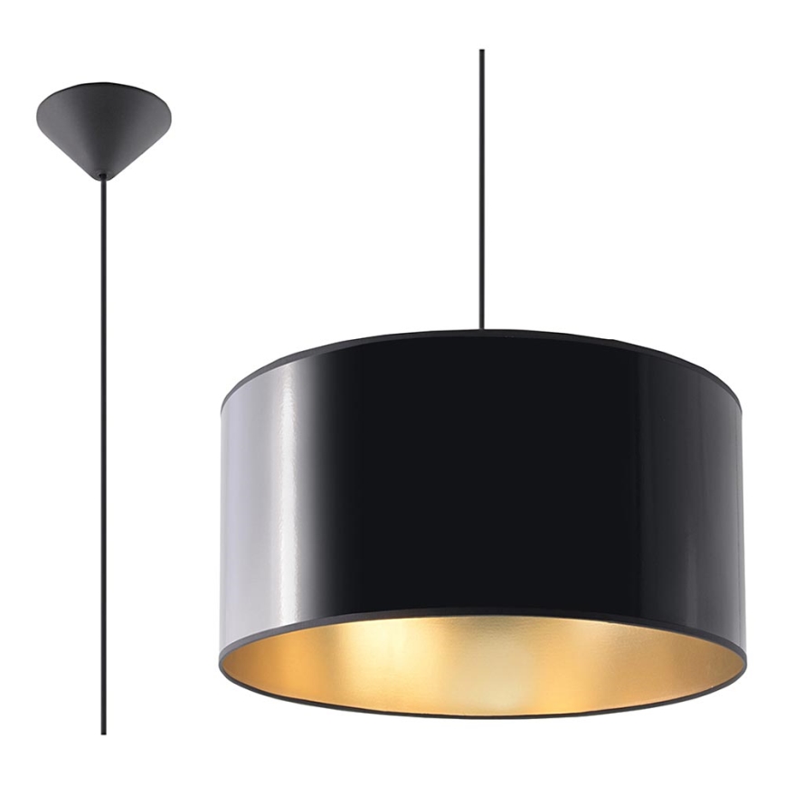 Sollux SL.0363 - Ljuskrona med snöre LUXOR 40 1xE27/60W/230V guld/svart