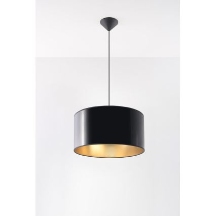Sollux SL.0363 - Ljuskrona med snöre LUXOR 40 1xE27/60W/230V guld/svart