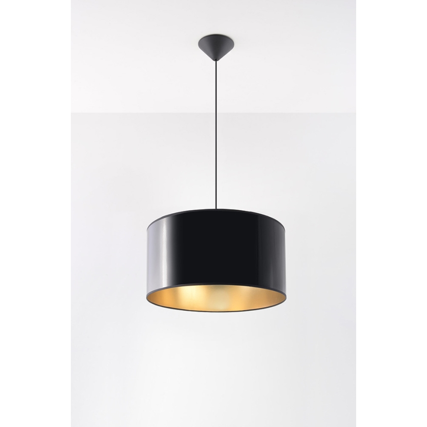 Sollux SL.0363 - Ljuskrona med snöre LUXOR 40 1xE27/60W/230V guld/svart