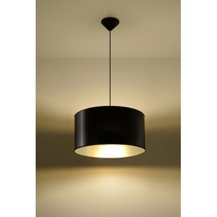 Sollux SL.0363 - Ljuskrona med snöre LUXOR 40 1xE27/60W/230V guld/svart