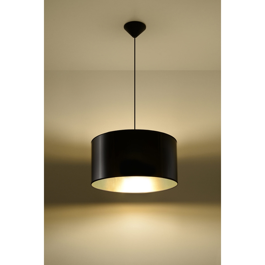 Sollux SL.0363 - Ljuskrona med snöre LUXOR 40 1xE27/60W/230V guld/svart