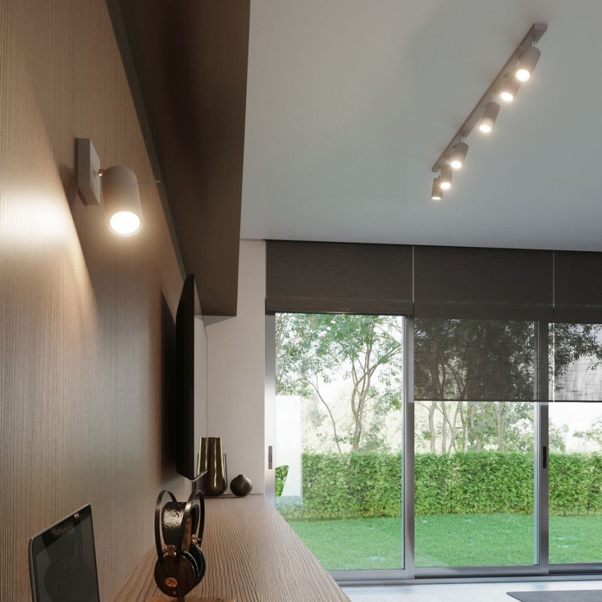 Väggspotlight RING 1xGU10/10W/230V