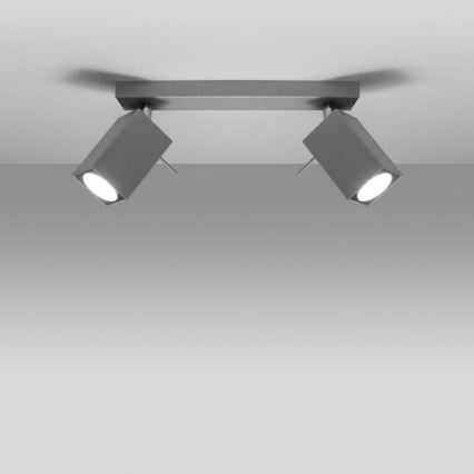 Spotlight MERIDA 2xGU10/40W/230V grå